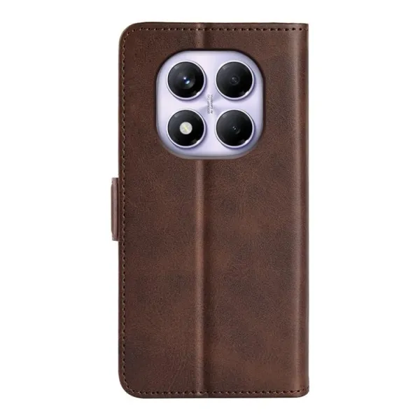 SIDE Peňaženkové puzdro pre Xiaomi Redmi Note 14 Pro tmavohnedé