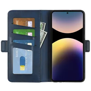 SIDE Peňaženkové puzdro pre Xiaomi Redmi Note 14 Pro modré