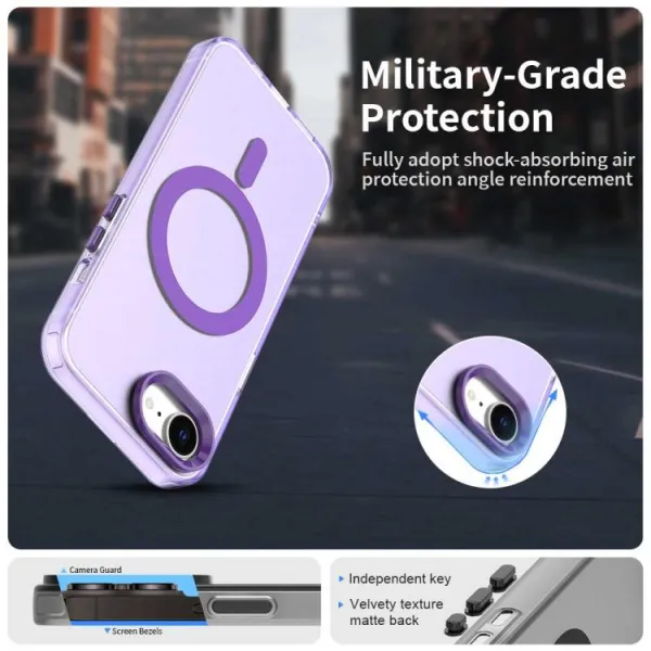 CANDY MAGSAFE Ochranný obal pre Apple iPhone 16e / iPhone 17e fialový