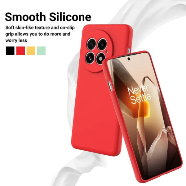 RUBBER Ochranný kryt pre OnePlus 13 5G červený