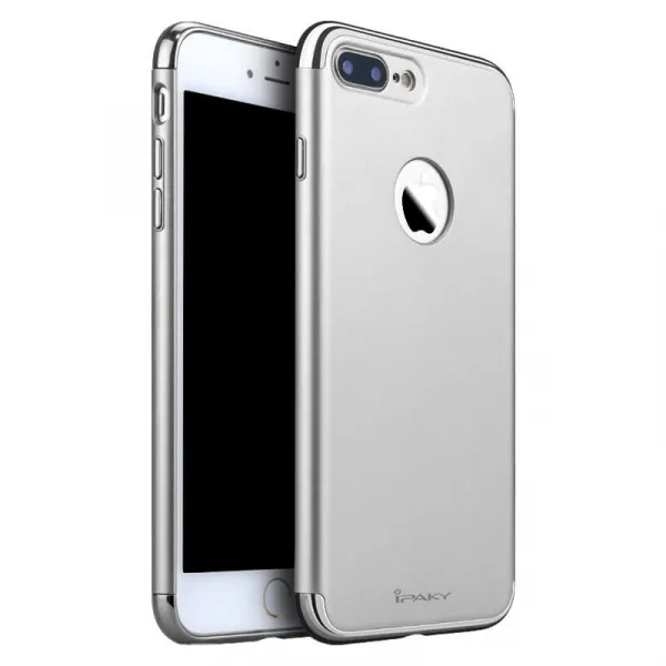 IPAKY 3v1 Ochranný kryt Apple iPhone 7 Plus strieborný