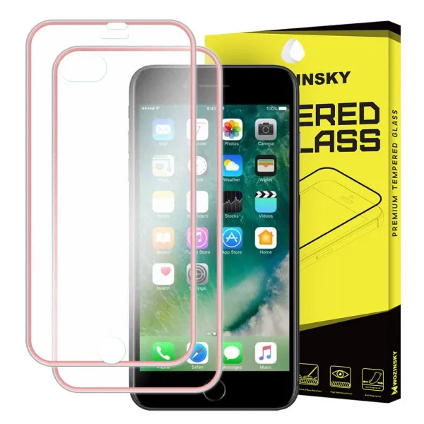 3D METALLIC tvrdené sklo predné+zadné Apple iPhone 7 Plus / iPhone 8 Plus ružové