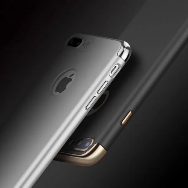 IPAKY 3v1 Ochranný kryt Apple iPhone 7 Plus strieborný