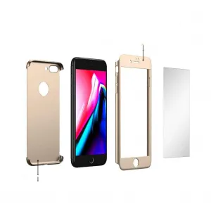 IPAKY 360° Ochranný obal + tvrdené sklo Apple iPhone 8 Plus zlatý