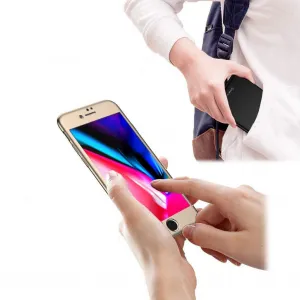 IPAKY 360° Ochranný obal + tvrdené sklo Apple iPhone 8 Plus zlatý