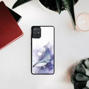 MY ART Silikónový kryt Samsung Galaxy A71 WHALE (242)
