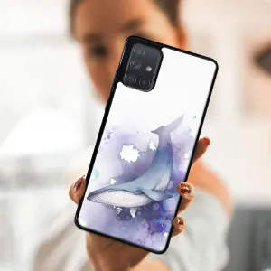 MY ART Silikónový kryt Samsung Galaxy A71 WHALE (242)