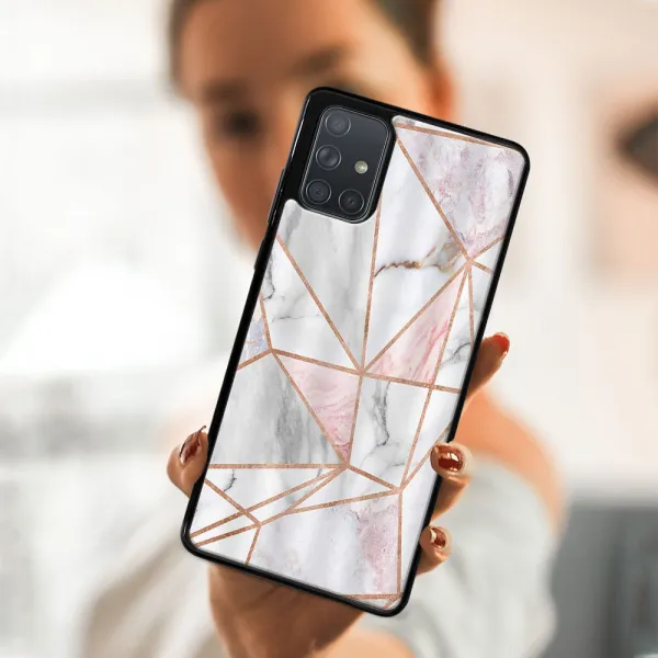 MY ART Silikónový kryt Samsung Galaxy A71 PINK MARBLE (143)