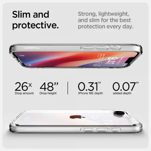 SPIGEN ULTRA HYBRID Apple iPhone 16e CRYSTAL CLEAR
