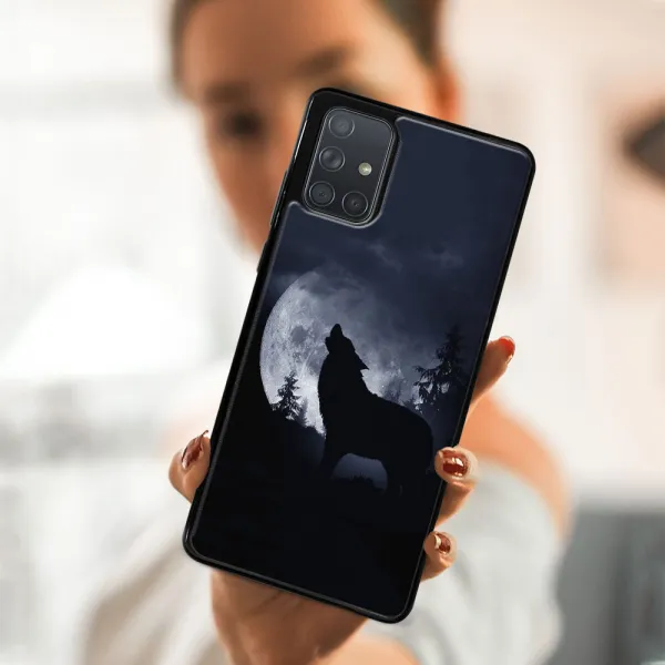 MY ART Silikónový kryt Samsung Galaxy A71 WOLF (247)