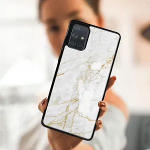 MY ART Silikónový kryt Samsung Galaxy A71 WHITE STONE (011)