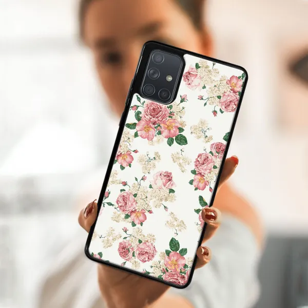 MY ART Silikónový kryt Samsung Galaxy A71 PINK ROSES (016)