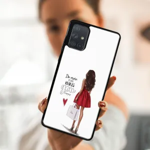 MY ART Silikónový kryt Samsung Galaxy A71 RED DRESS (137)