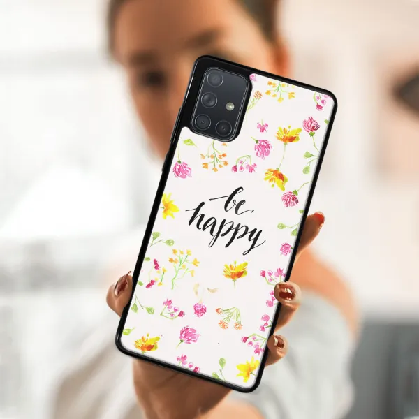 MY ART Silikónový kryt Samsung Galaxy A71 BE HAPPY (019)