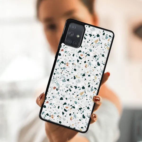 MY ART Ochranný obal Samsung Galaxy A71 -GREY TERRAZZO (163)