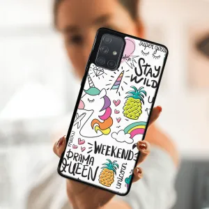 MY ART Silikónový kryt Samsung Galaxy A71 UNICORN (063)