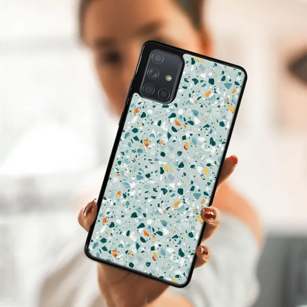 MY ART Ochranný obal Samsung Galaxy A71 -BLUE TERRAZZO (164)