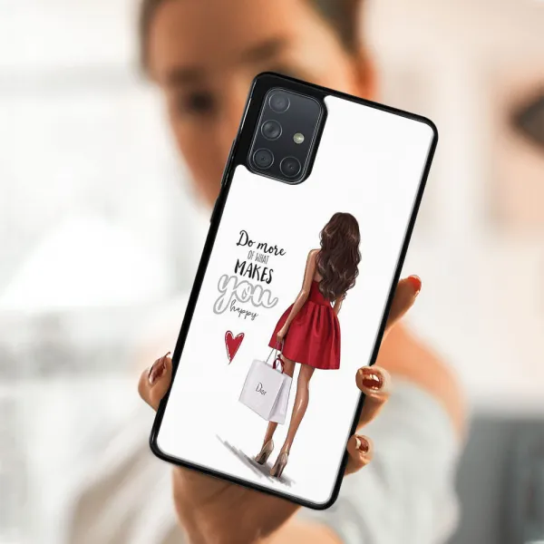 MY ART Ochranný obal Samsung Galaxy A71 -RED DRESS (137)