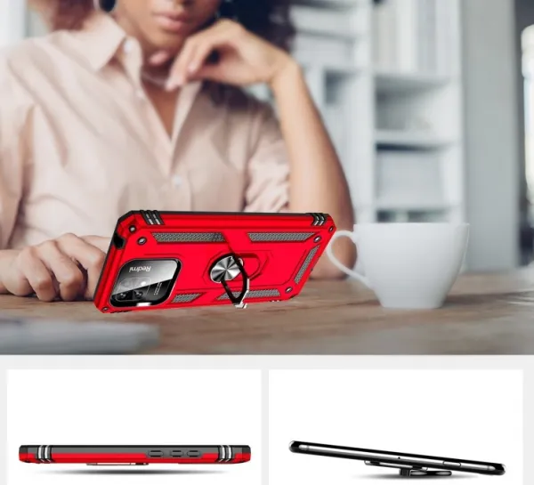 RING Ochranný obal pre Xiaomi Redmi 10C červený