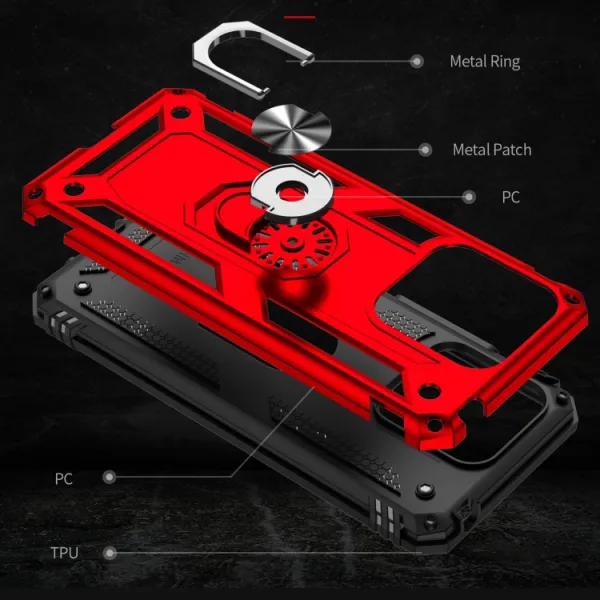 RING Ochranný obal pre Xiaomi Redmi 10C červený