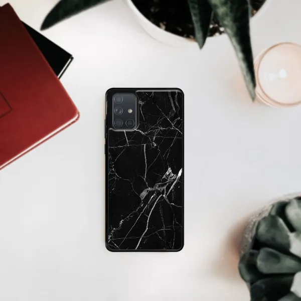 MY ART Ochranný obal Samsung Galaxy A71 -BLACK MARBLE (142)