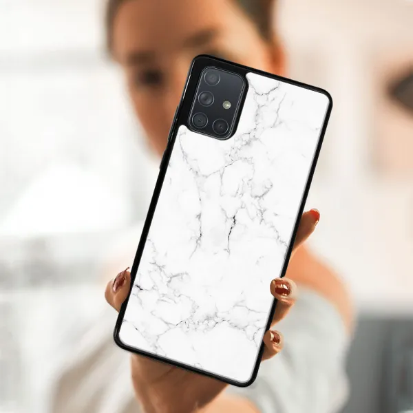 MY ART Ochranný obal Samsung Galaxy A71 -WHITE MARBLE (144)