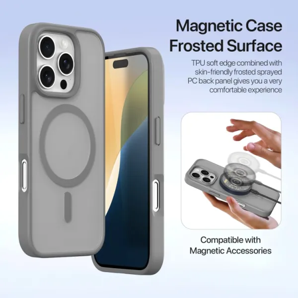 DUX LAWA Ochranný kryt a peňaženkové puzdro 2v1 Apple iPhone 16 Pro šedý