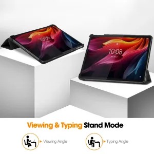 LEATHER Zaklápací kryt pre Lenovo Tab K11 Plus čierny