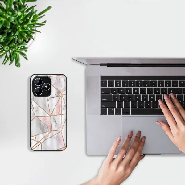MY ART Ochranný kryt pre Realme Note 50 PINK MARBLE (143)