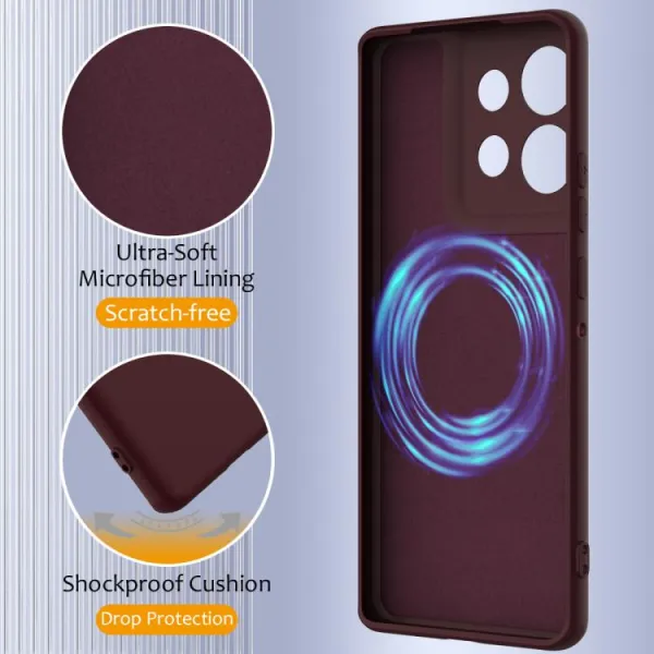 RUBBER MAGSAFE Silikónový kryt pre Motorola Edge 50 PLUM COLOR