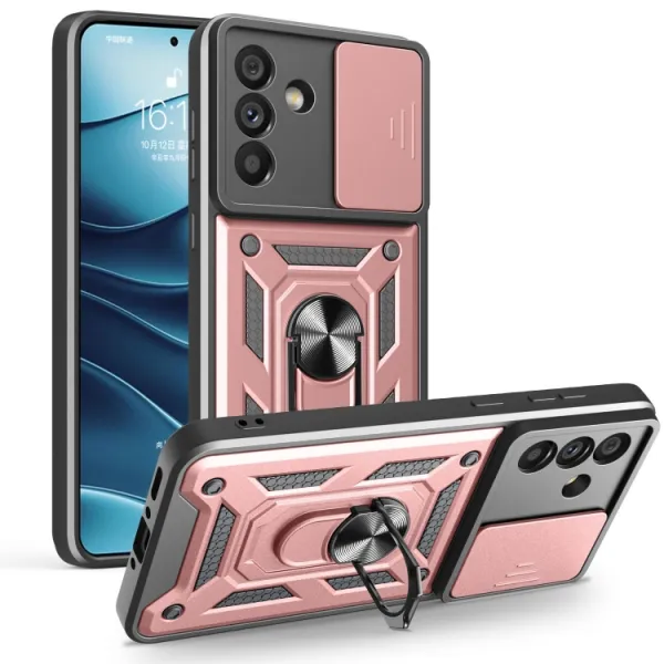 RING CAMERA Kryt s držiakom pre Samsung Galaxy A56 ružový
