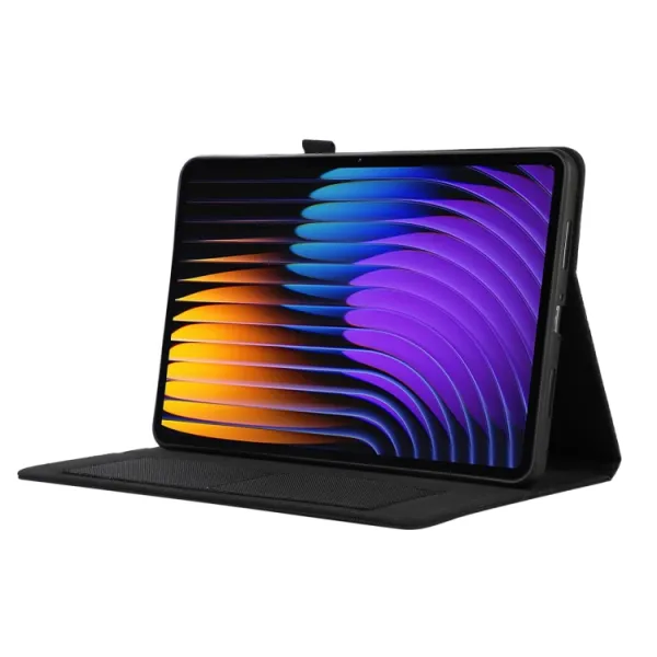 FABRIC Zaklápací kryt pre Xiaomi Pad 7 / Pad 7 Pro / Pad 8 / Pad 8 Pro čierny