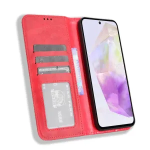 BUSINESS Peňaženkové puzdro pre Samsung Galaxy A56 červené