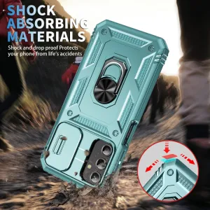 RING CAMERA Kryt s držiakom pre Samsung Galaxy A25 5G mentolový zelený