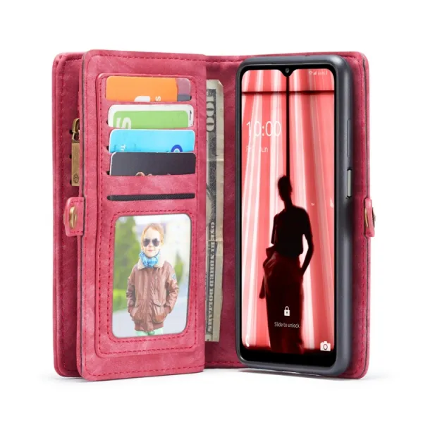 WALLET Ochranný kryt s peňaženkou 2v1 pre Samsung Galaxy A32 5G / M32 5G červený