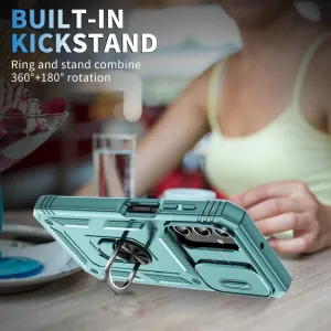 RING CAMERA Kryt s držiakom pre Samsung Galaxy A25 5G mentolový zelený