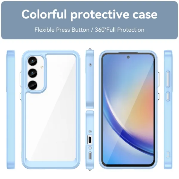 CRYSTAL Ochranný kryt pre Samsung Galaxy A55 5G modrý