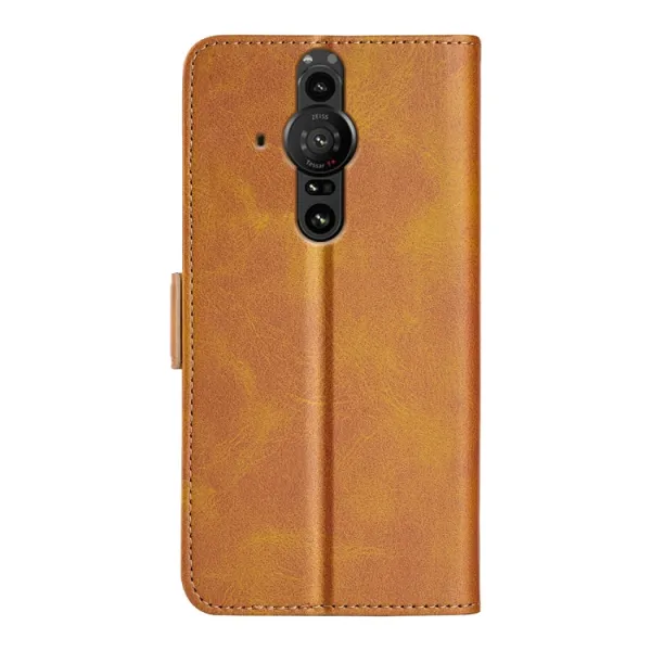 SIDE Peňaženkové puzdro pre Sony Xperia Pro-I svetlohnedé