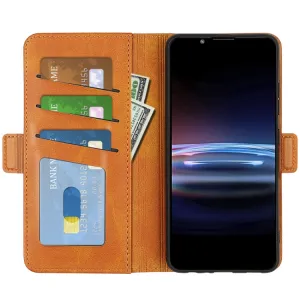 SIDE Peňaženkové puzdro pre Sony Xperia Pro-I svetlohnedé