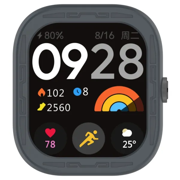 TPU HALF COVER Kryt pre Redmi Watch 4 šedý
