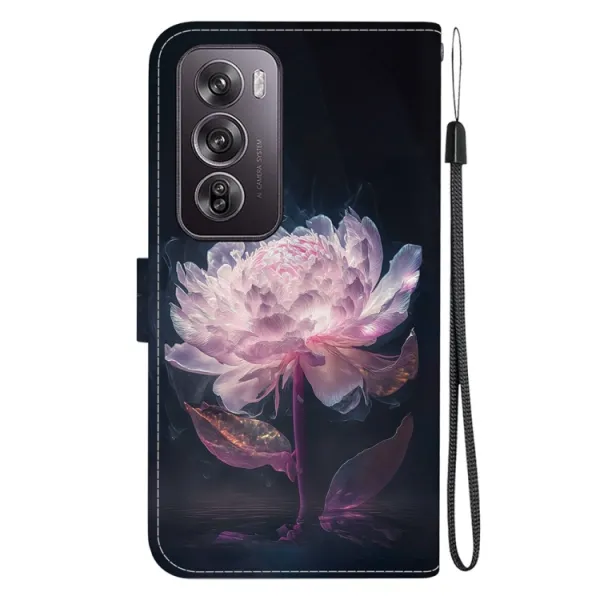 ART Peňaženkový kryt pre Oppo Reno12 Pro 5G PURPLE PEONY