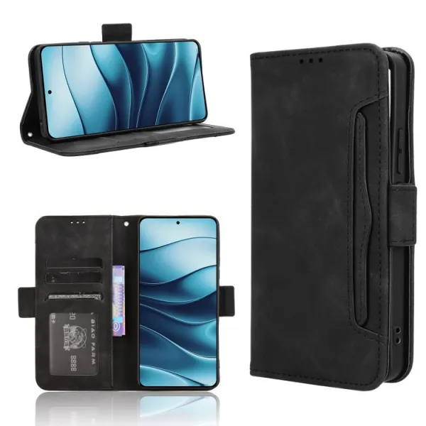 SLOT Peňaženkový obal pre Xiaomi Redmi Note 14 čierny