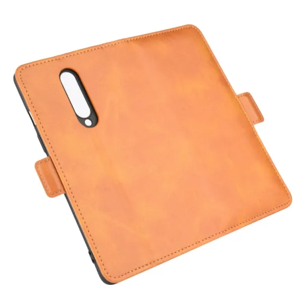 SIDE Peňaženkové puzdro pre OnePlus 8 svetlohnedé