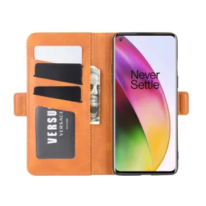 SIDE Peňaženkové puzdro pre OnePlus 8 svetlohnedé