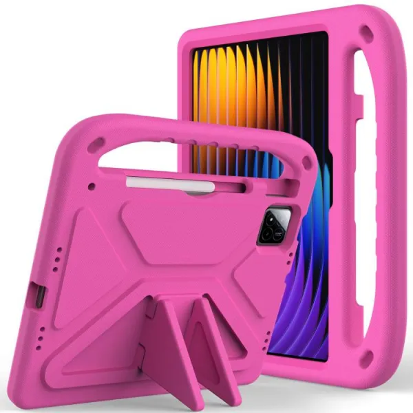 KIDDO Detský obal pre Xiaomi Pad 7 / Pad 7 Pro / Pad 8 / Pad 8 Pro ružový