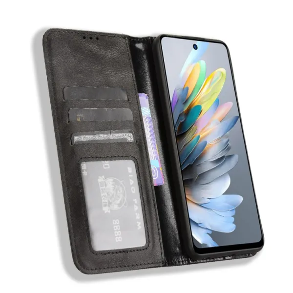 BUSINESS Peňaženkový kryt pre ZTE Blade A75 čierny