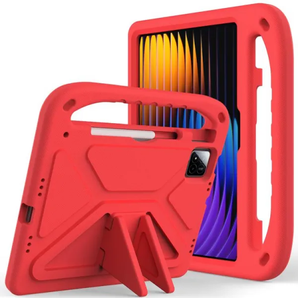 KIDDO Detský obal pre Xiaomi Pad 7 / Pad 7 Pro / Pad 8 / Pad 8 Pro červený