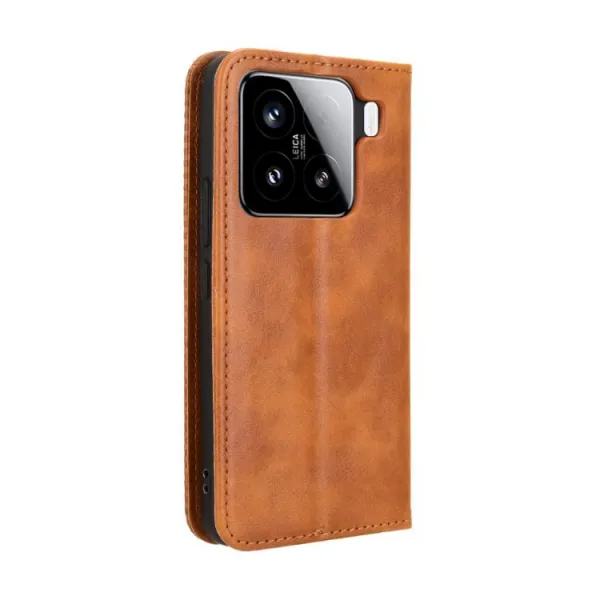 BUSINESS Peňaženkové puzdro pre Xiaomi 15 hnedé