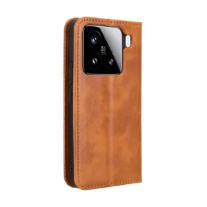 BUSINESS Peňaženkové puzdro pre Xiaomi 15 hnedé
