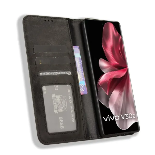 BUSINESS Peňaženkový kryt pre Vivo V40 Lite 5G čierny
